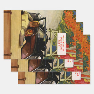 Oude liefde, weg afgesloten, ga verder op eigen ri inpakpapier vel