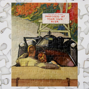 Oude liefde, weg afgesloten, ga verder op eigen ri legpuzzel