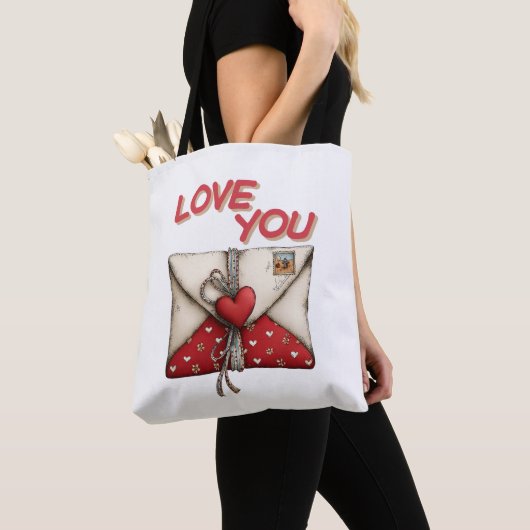 Oude liefdesbrief valentine hart tote bag (Dichtbij)
