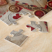 Oude liefdesbrieven Romantische collage Legpuzzel (Zijkant)