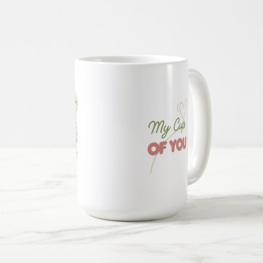 Oude liefdestaal. 🦖☕✨ koffiemok (Voorkant rechts)