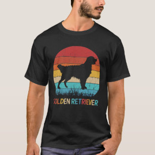 Oude Liefhebber van Honden Silhouet Golden Retriev T-shirt
