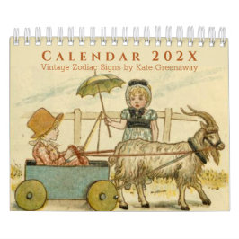 Oude lieve kinderen Kate Greenaway  Dierenriemteke Kalender