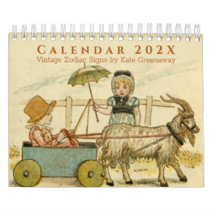 Oude lieve kinderen Kate Greenaway  Dierenriemteke Kalender