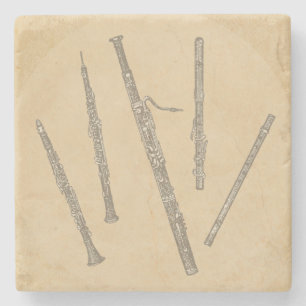 Oude lijntekeningen van bouten stenen onderzetter