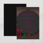 Oude Lijst Gothic Red Roses - Gegevens Informatiekaartje (Voorkant / Achterkant)