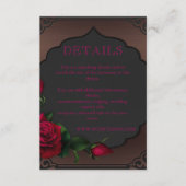 Oude Lijst Gothic Red Roses - Gegevens Informatiekaartje (Voorkant)