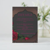 Oude Lijst Gothic Red Roses - Gegevens Informatiekaartje (Staand voorkant)
