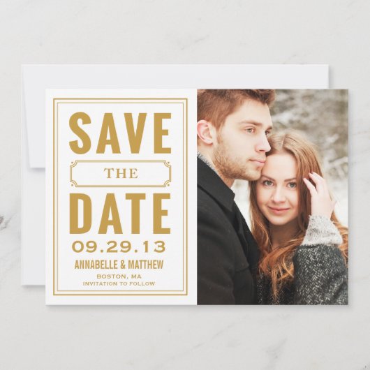Oude lijst Save the Date aankondiging (Voorkant)