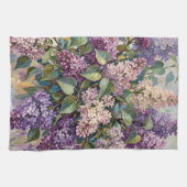 Oude lila bloemen theedoek (Horizontaal)