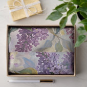 Oude lila bloemen tissuepapier (Geschenk)