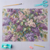 Oude lila bloemen tissuepapier (Craft)