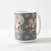 Oude Lily Bloemhartjes Liefde Mok Beker (Voorkant rechts)