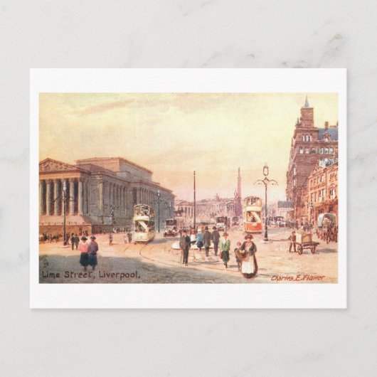 Oude Lime Street in Liverpool Briefkaart (Voorkant)