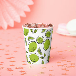 Oude limoenprint papieren bekers