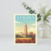 Oude Lincoln Nebraska Briefkaart (Staand voorkant)