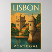 Oude Lissabon Portugal Poster (Voorkant)