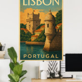 Oude Lissabon Portugal Poster (Thuiskantoor)