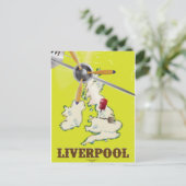 Oude Liverpool Reisposter Briefkaart (Staand voorkant)