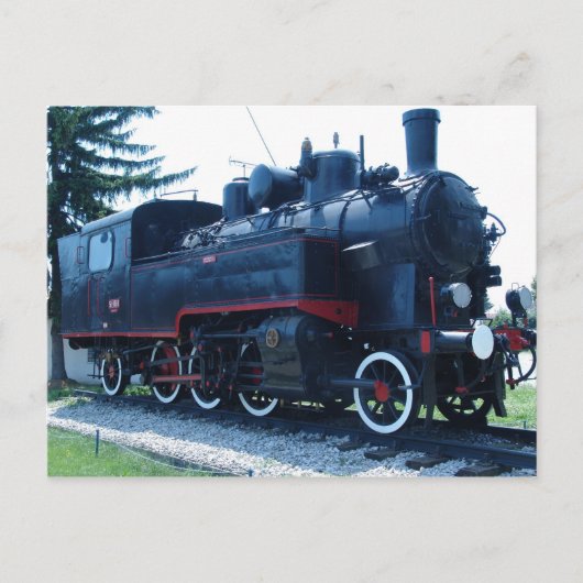 Oude locomotief briefkaart (Voorkant)