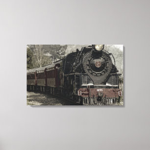 Oude locomotief canvas afdruk