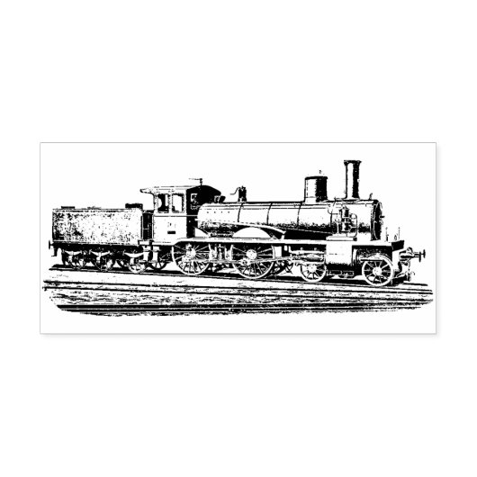 Oude locomotief rubberstempel (Afrduk)