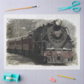 Oude locomotiefstoommotor 20x30-decoupage tissuepapier (Craft)