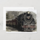 Oude locomotiefstoommotor briefkaart (Voorkant / Achterkant)