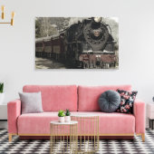 Oude locomotiefstoommotor canvas afdruk (Insitu (Woonkamer))