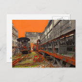 Oude locomotieven en treinstellen briefkaart (Voorkant / Achterkant)