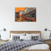 Oude locomotieven en treinstellen canvas afdruk (Insitu (Slaapkamer))