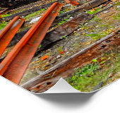 Oude locomotieven en treinstellen perfect poster (Hoek)