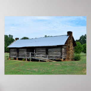 Oude logboekcabine poster