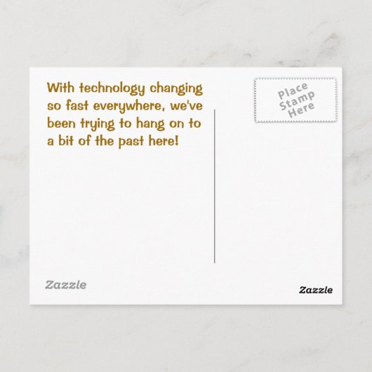 OUDE LOGVULSTATION & AUTO ~NOSTALGIC Briefkaart! Briefkaart (Achterkant)