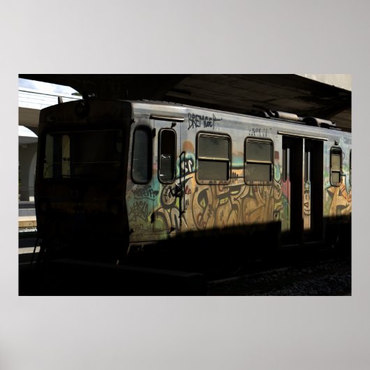 Oude lokale trein poster (Voorkant)