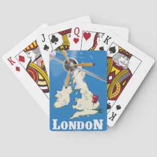 Oude Londen, Engeland Reisposter Speelkaarten