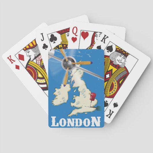 Oude Londen, Engeland Reisposter Speelkaarten (Achterkant)