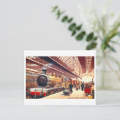 Oude Londense Bridge Station in Engeland Briefkaart (Staand voorkant)