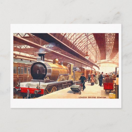 Oude Londense Bridge Station in Engeland Briefkaart (Voorkant)