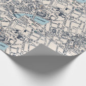 Oude Londense kaart van West End Cadeaupapier (Hoek)
