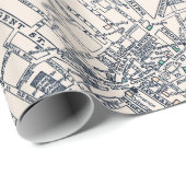 Oude Londense kaart van West End Cadeaupapier (Rol Hoek)