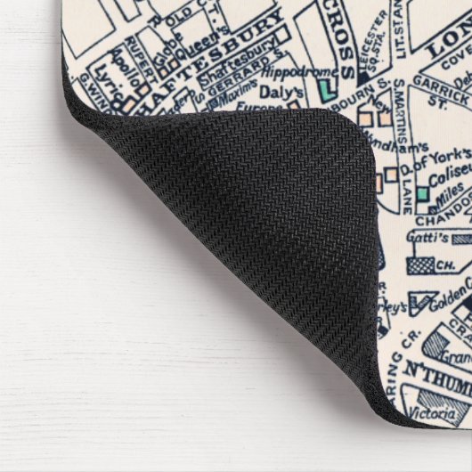 Oude Londense kaart van West End Muismat (Hoek)