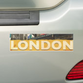 Oude Londense Poster Bumpersticker (Op auto)