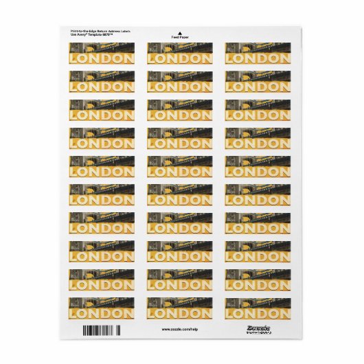 Oude Londense Poster Etiket (Full Sheet)