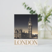 Oude Londense Reisposter met Big Ben Briefkaart (Staand voorkant)