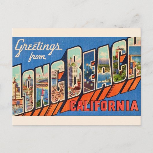 Oude Long Beach CA  Briefkaart (Voorkant)
