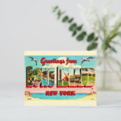 Oude Long Island-ansichtkaart Briefkaart (Staand voorkant)
