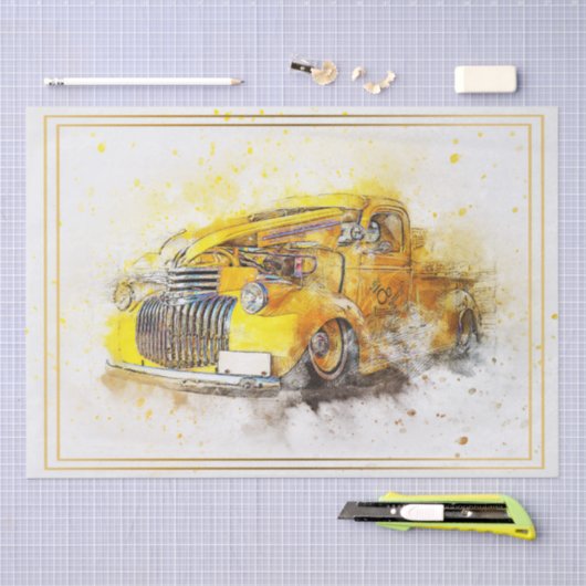 Oude  loskoppeling van vrachtwagens tissuepapier (Craft)