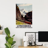 Oude Lotschberg Zwitserland Spoorwegposter Bern Poster (Thuiskantoor)