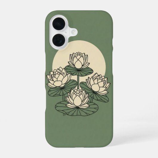 Oude lotus in tuin iPhone 16 hoesje (Achterkant)